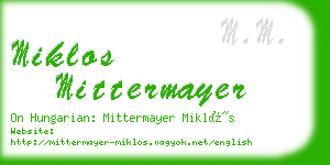 miklos mittermayer business card